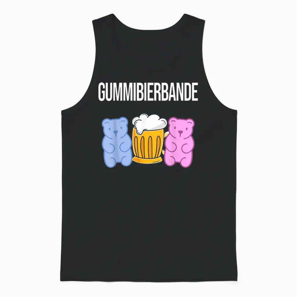 Gummibierbande - Lustiges Sauf Party Urlaub Malle Gruppen Unisex Tank Top in Black