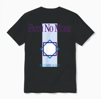 Offiziell Faith No More We Care a Lot Album Retro Band Unisex T-Shirt - Black