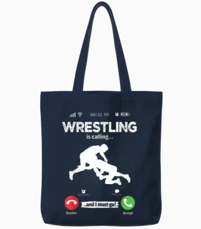 Das Wrestling Ruft Retro-Wrestling Men Wrestling Tote Bags - Navy