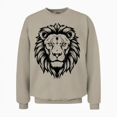 Oranje Löwen Gesicht Niederlande Holland Unisex Sweatshirt - Sand