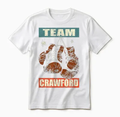 Crawford Last Name Retro Family Name Crawford Boxing Unisex T-Shirt - White