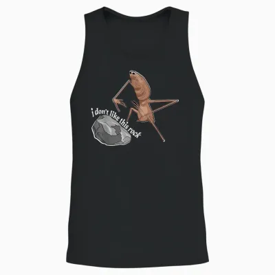 Marcus the Worm I Don't Like This Rock Unisex Tank Top - Black