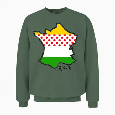 Le Tour '18 by Bob Roll Unisex Sweatshirt - Military Green