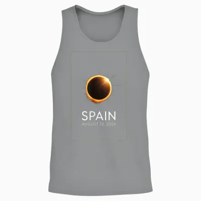 Eclipse Solaire 12 Août 2026 Espagne Total Unisex Tank Top - Sport Grey