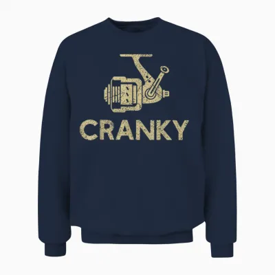 Crankbait Fishing Lure - Cranky Funny Gift Ideas for Fishing Unisex Sweatshirt - Navy