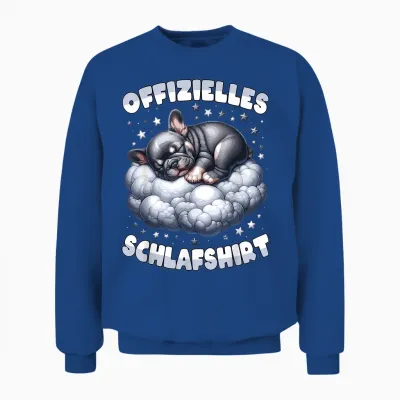 Offizielles Schlafshirt Französische Bulldogge Schlafanzug Unisex Sweatshirt - Royal