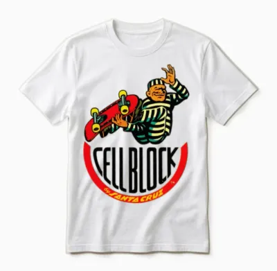 Retro Skateboard T Design Unisex T-Shirt - White