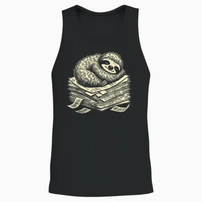 Papier Humoristique Paresseux Pour Enseignant, étudiant, Amoureux Des Paresseux Unisex Tank Top - Black