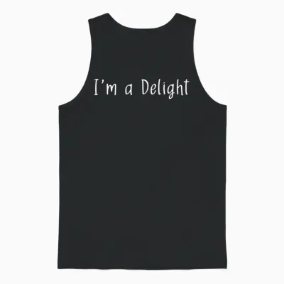 I'm a Delight Funny Unisex Tank Top - Black