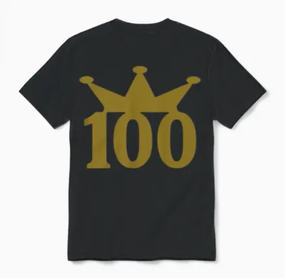 100 Crown C1w7 Unisex T-Shirt - Black