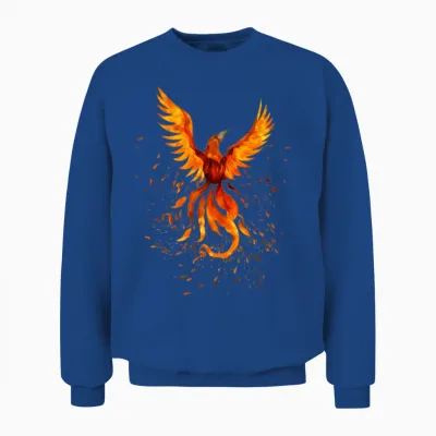 Rising Phoenix Bird Unisex Sweatshirt - Royal
