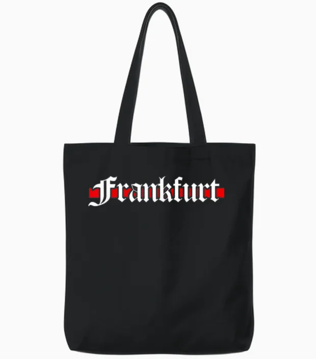 Frankfurt Geschenk Herren Damen Frankfurter Hooligan Ultras Tote Bags in Black