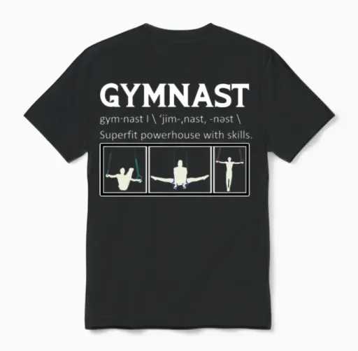 Gymnastics Lover Gymnast Unisex T-Shirt in Black