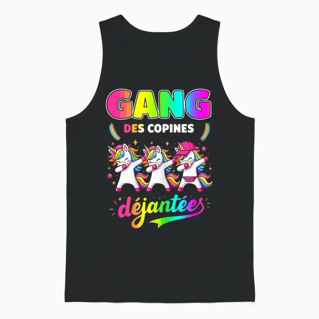 Gang of Girlfriends Dejanted Bride Future Bride Evjf Unisex Tank Top in Black