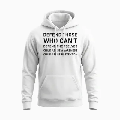Child Abuse Survivor Child Abuse Prevention Unisex Hoodie - White