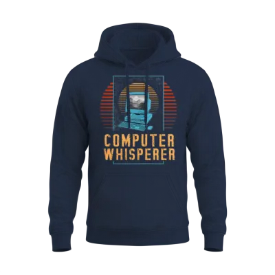 Retro Computer Whisperer Unisex Hoodie - Navy