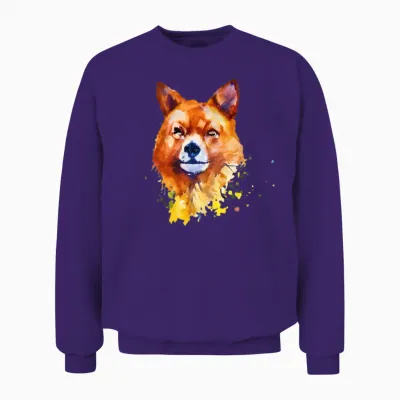 Painting Dog. Unisex Sweatshirt - Purple