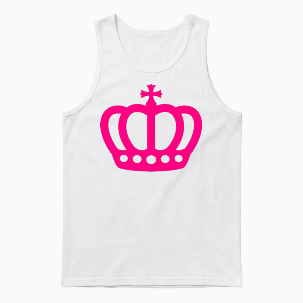 Crown Unisex Tank Top in White