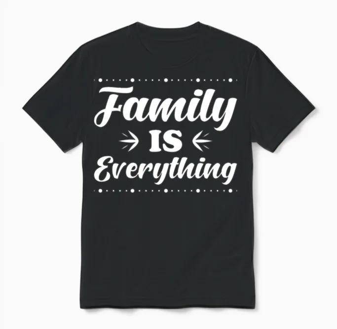 Family Inspiration Quote Text Design Family Is Unisex T-Shirt in Black