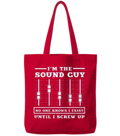 The Sound Guy Tote Bags - Red