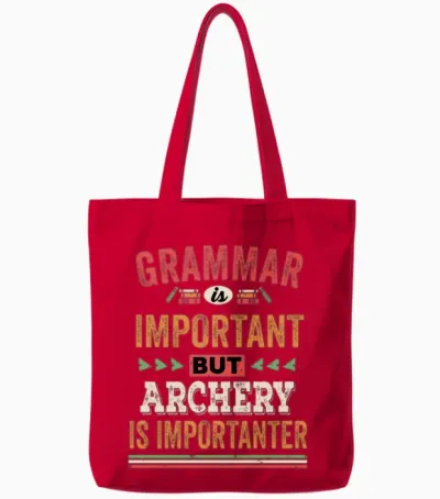 Funny Archery Tote Bags - Red