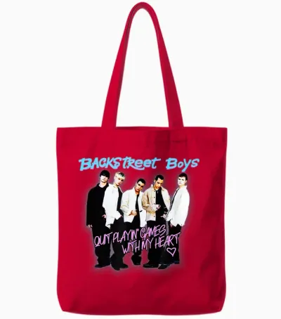 Backstreet Boys – Quit Playing Games Watercolor Tote Bags - Red