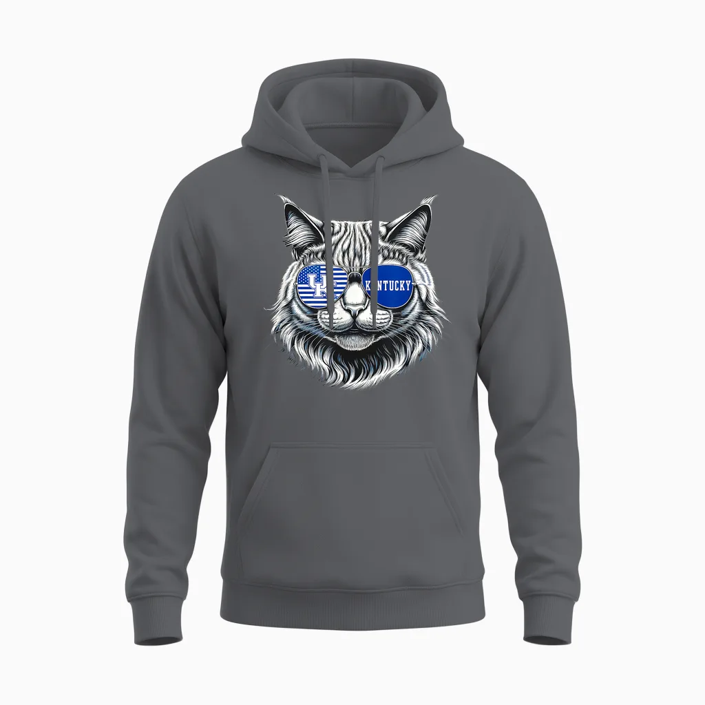Cat Lovers Graphic Last Name Kentucky Retro Vintage Funny T-Shirt for Men Women Girls Kids Unisex Hoodie in Charcoal