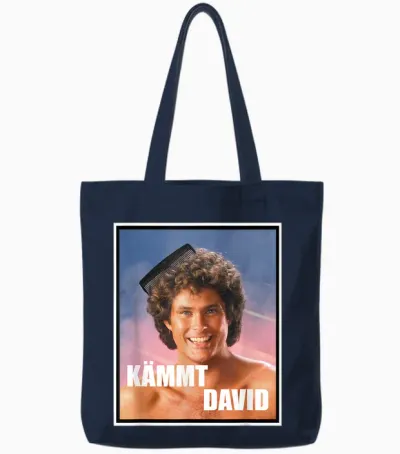 Kämmt David Funny Satire Saying David with Comb Tote Bags - Navy