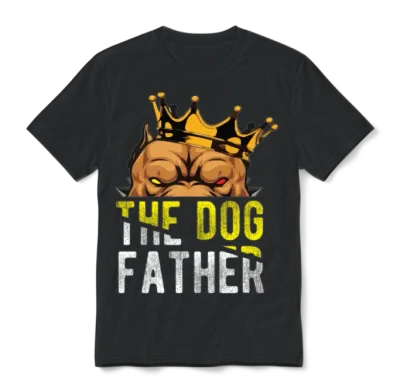 Puppy the Dog Father Dogs Lover Unisex T-Shirt - Black
