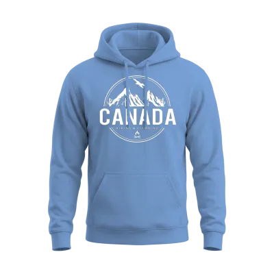 Canada Camping and Hiking Unisex Hoodie - Carolina Blue