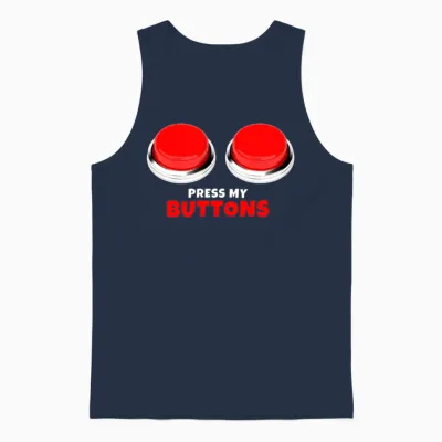 Press My Buttons Swingers Gifts | Pineapple Swingi Unisex Tank Top - Navy