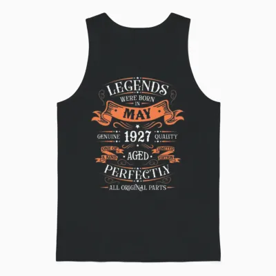 May 1927 95 Years Limited Edition Unisex Tank Top - Black