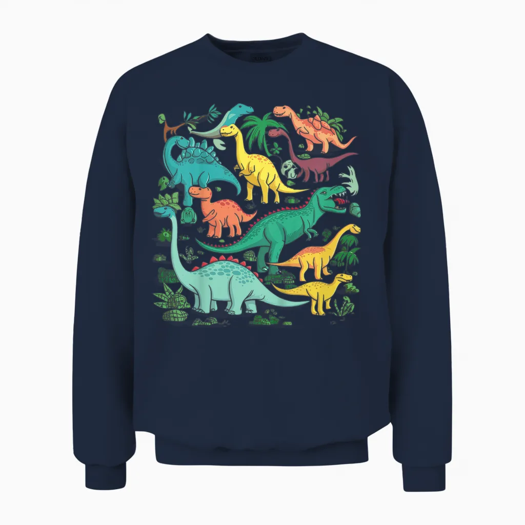 Kinder Dinosaurier Kinder Dino Unisex Sweatshirt in Navy