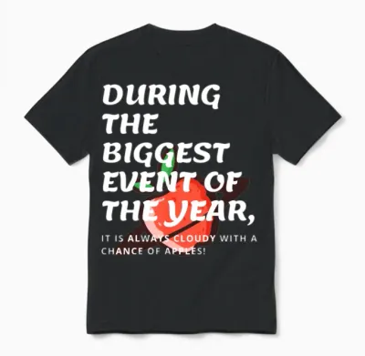 Funny Apple Event Unisex T-Shirt - Black