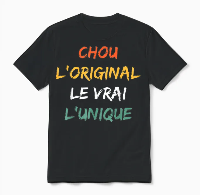 L'original L'unique Chou Garçon Prénom Chou Unisex T-Shirt in Black
