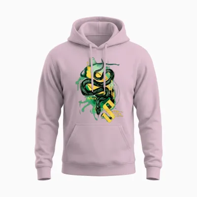 Harry Potter Slytherin Snake Unisex Hoodie - Light Pink