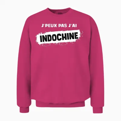 Je Peux Pas J'ai Indochine Men's Women's Child T-Shirt, Black, S Unisex Sweatshirt - Heliconia