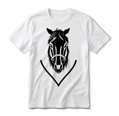 Dark Horse Head Unisex T-Shirt - White