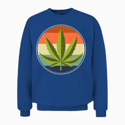 Retro Weed Unisex Sweatshirt - Royal