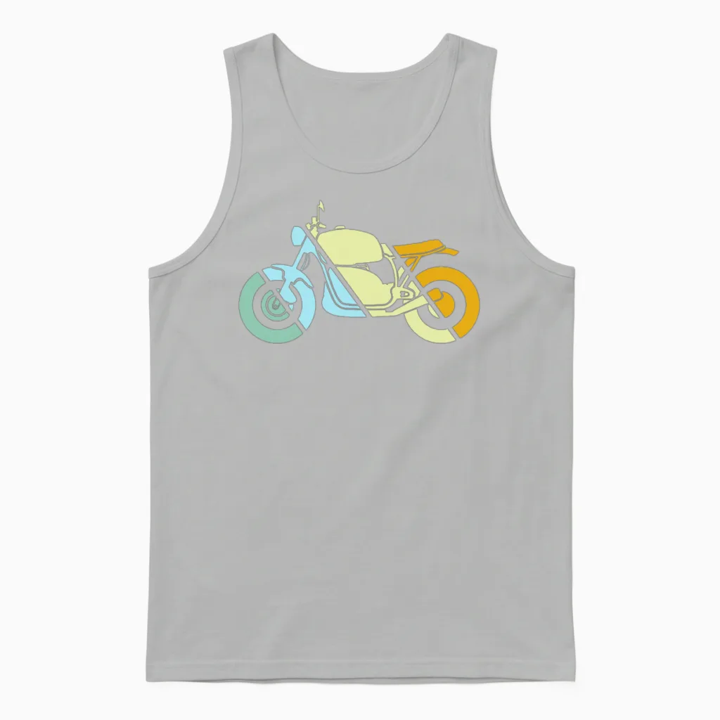 Motorcycle Retro Motorcycles Gift Unisex Tank Top in Ash