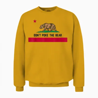 Don’t Poke the Bear California Republic Design Unisex Sweatshirt - Gold