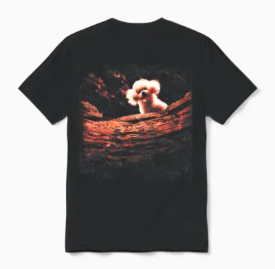 A Little Lamb in the Killer Silence Cute Poodle Horror Movie Unisex T-Shirt - Black