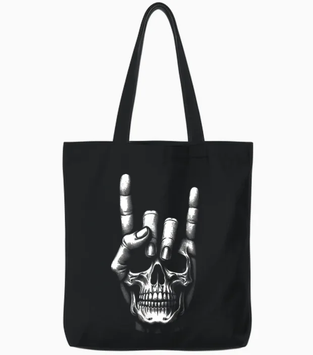 Tete Morte Guitarist - Guitar Electric Guitar Tote Bags in Black