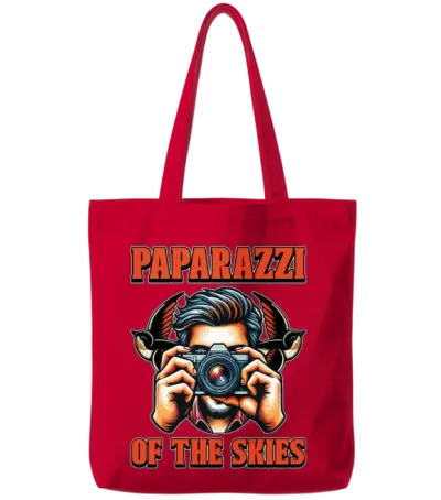 Bird Photography Paparazzi of the Nature Lover Tote Bags - Red