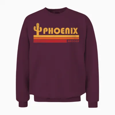 Retro Phoenix Arizona Unisex Sweatshirt - Maroon