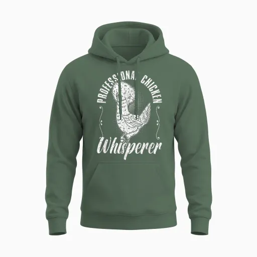 Hühnerhauben Hühnerzucht Landwirtschaft Feder Viehzüchter Unisex Hoodie - Military Green