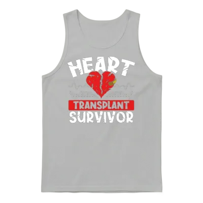 Heart Cardiac Pacemaker Heart Transplant Survivor Unisex Tank Top - Ash