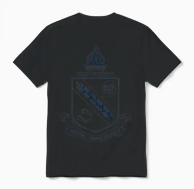 Dliflc Crest Navy Blue Unisex T-Shirt - Black