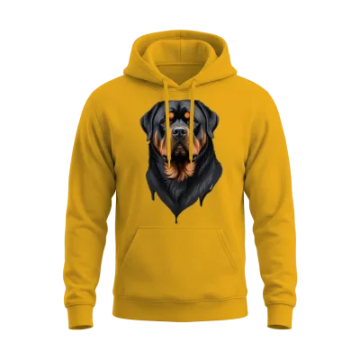 Rottweiler Dog Unisex Hoodie - Gold