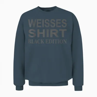 Funny Slogan White Shirt Black Edition Unisex Sweatshirt - Dark Heather